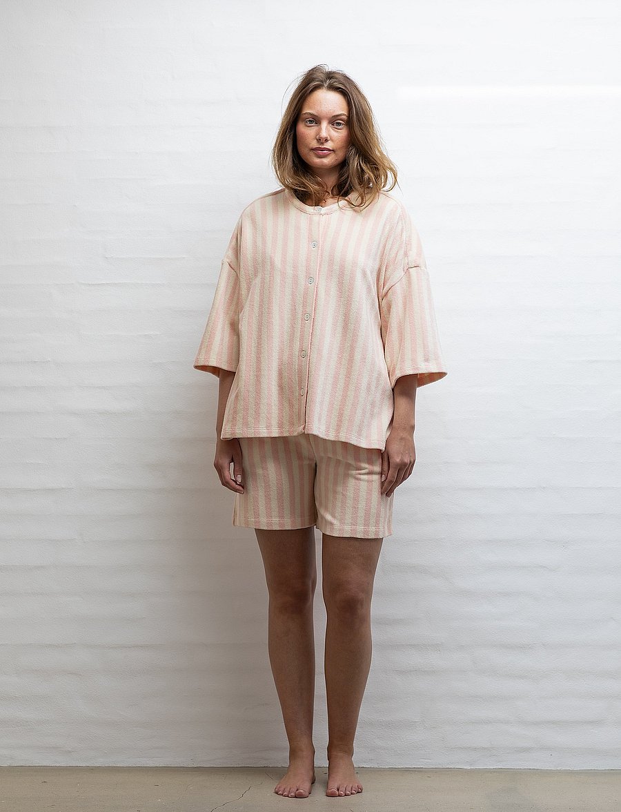 Bongusta - Naram Oversized Shirt - overshirts - tropical & creme - 2