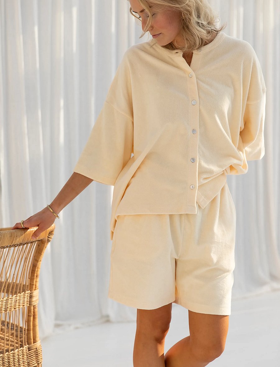 Bongusta - Naram Oversized Shirt - overshirts - vanilla - 2