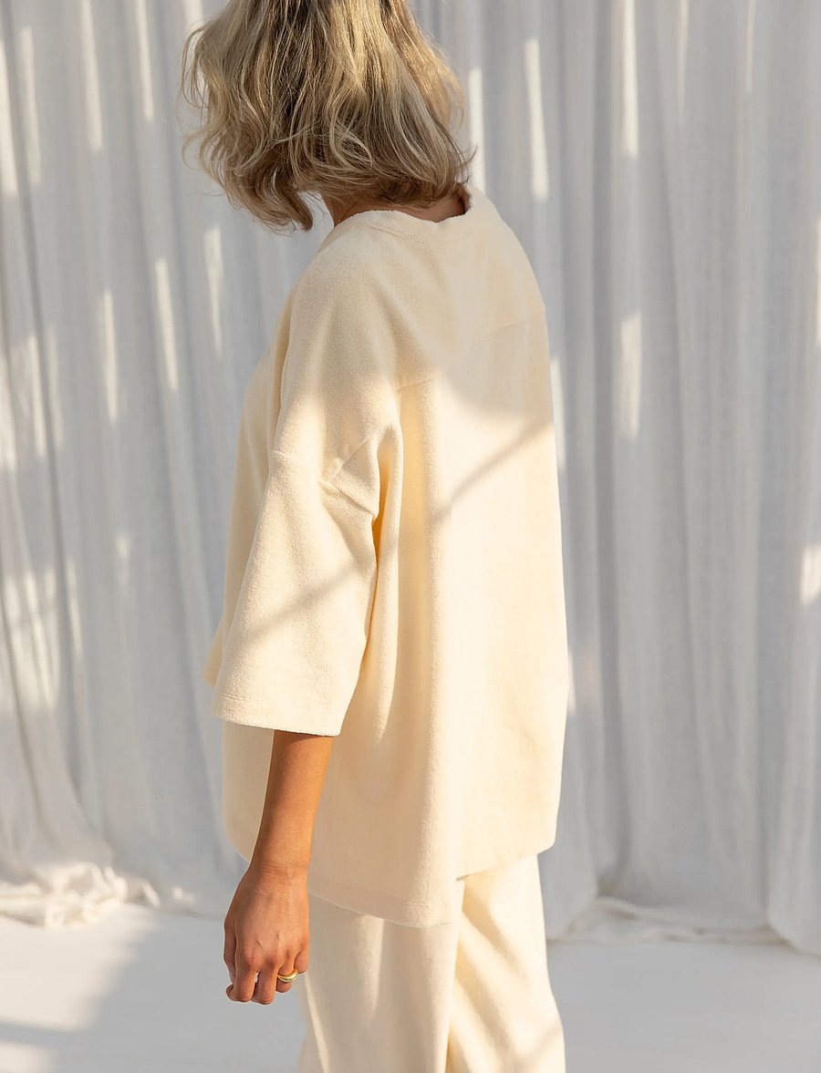 Bongusta - Naram Oversized Shirt - overshirts - vanilla - 3