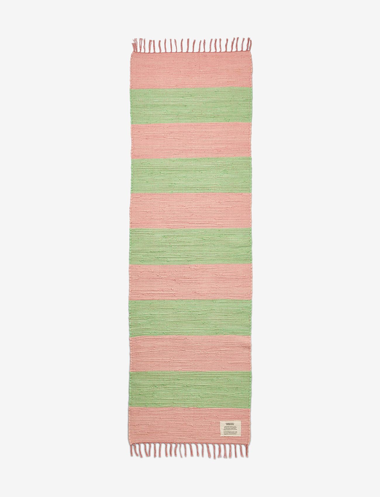 Bongusta - Chindi Rug 60 x 200 cm - rektangulære tæpper - bubblegum & bright green - 1