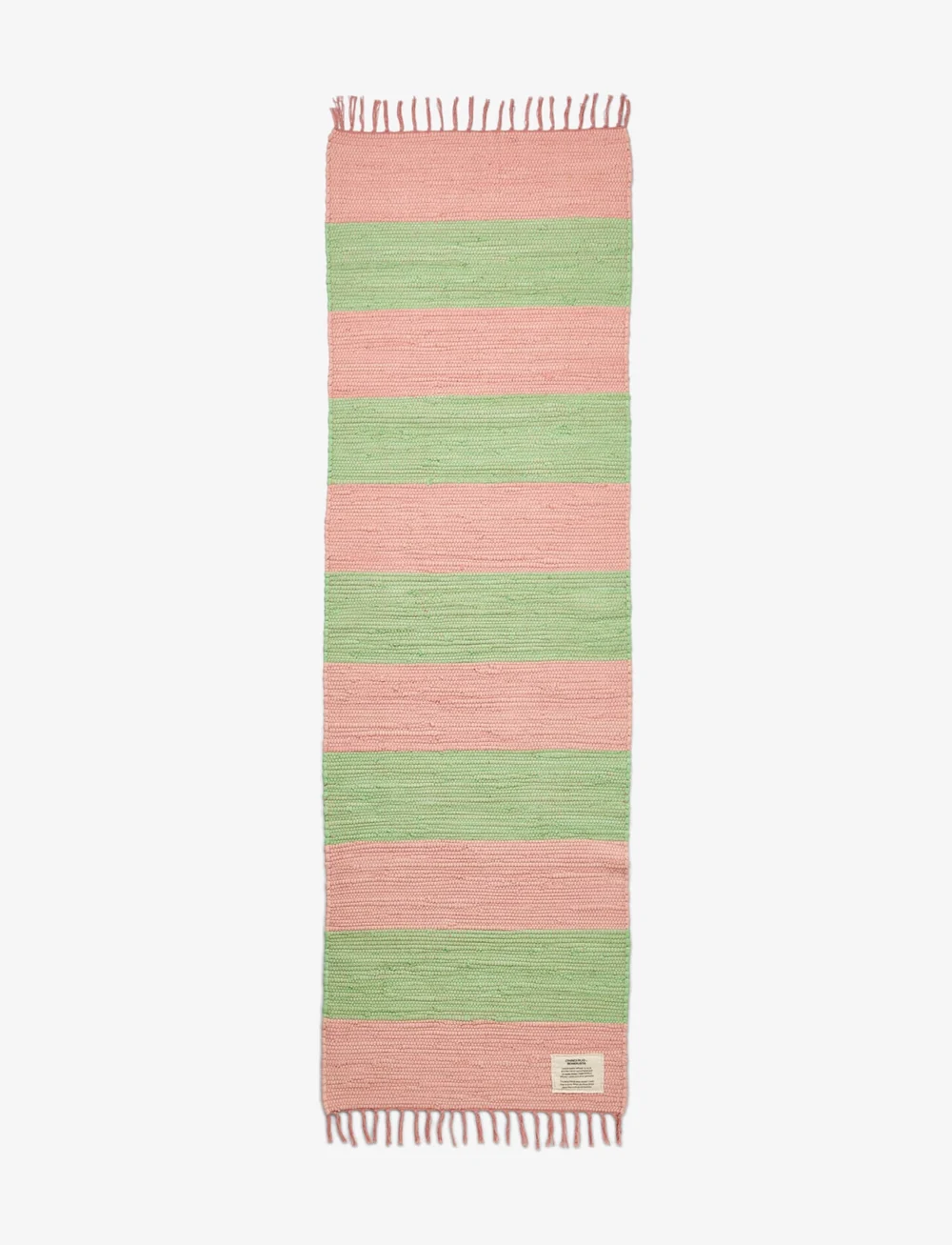 Bongusta - Chindi Rug - hallmattor - bubblegum & bright green - 0