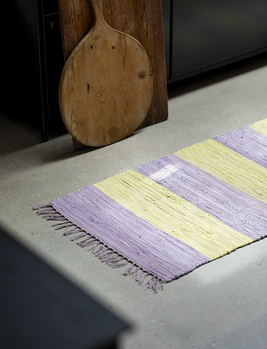 Bongusta - Chindi Rug 60 x 200 cm - ristkülikukujulised vaibad - lilac & neon yellow - 2