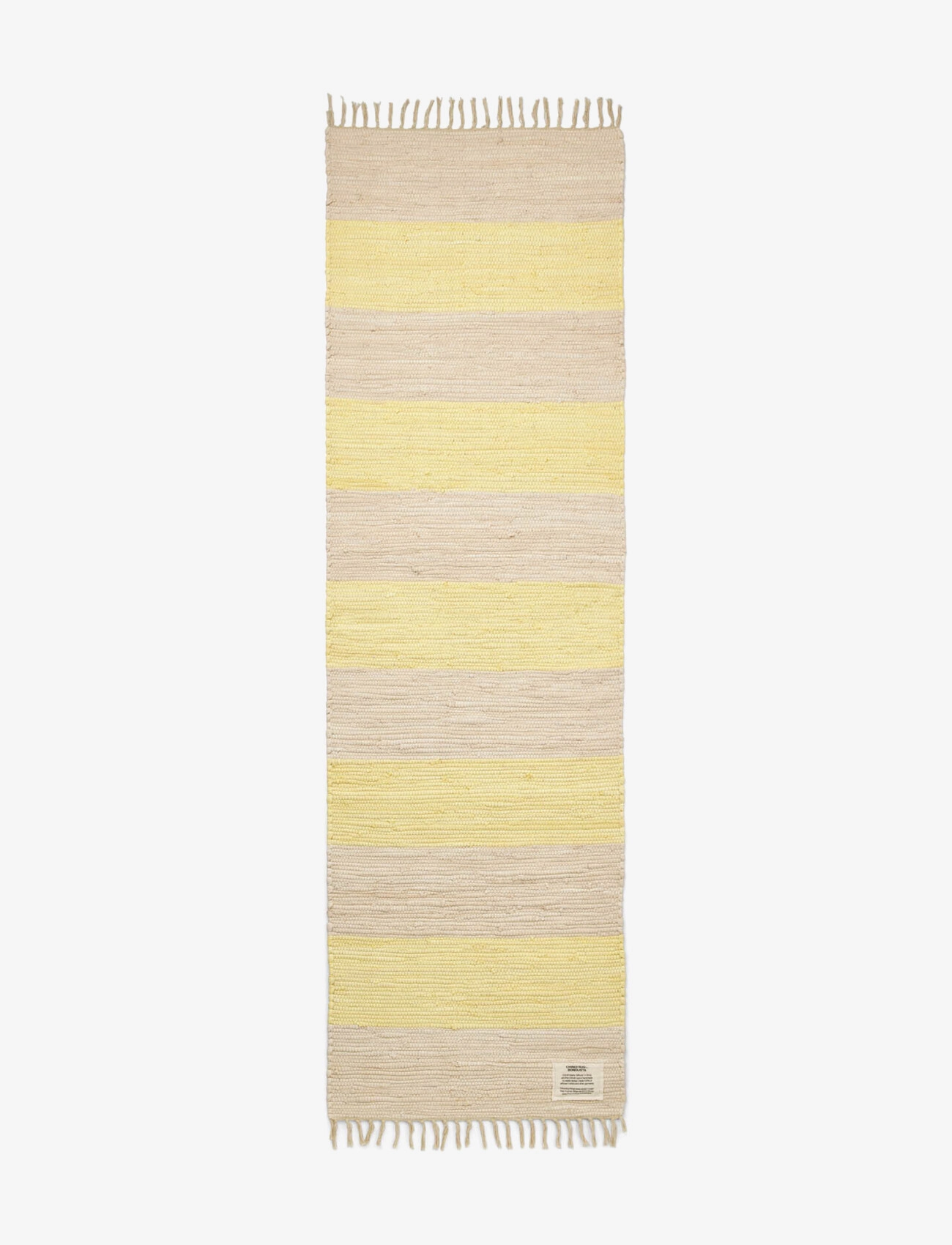 Bongusta Chindi Rug 60 x 200 cm - Textilier - NEON YELLOW & CREME / yellow