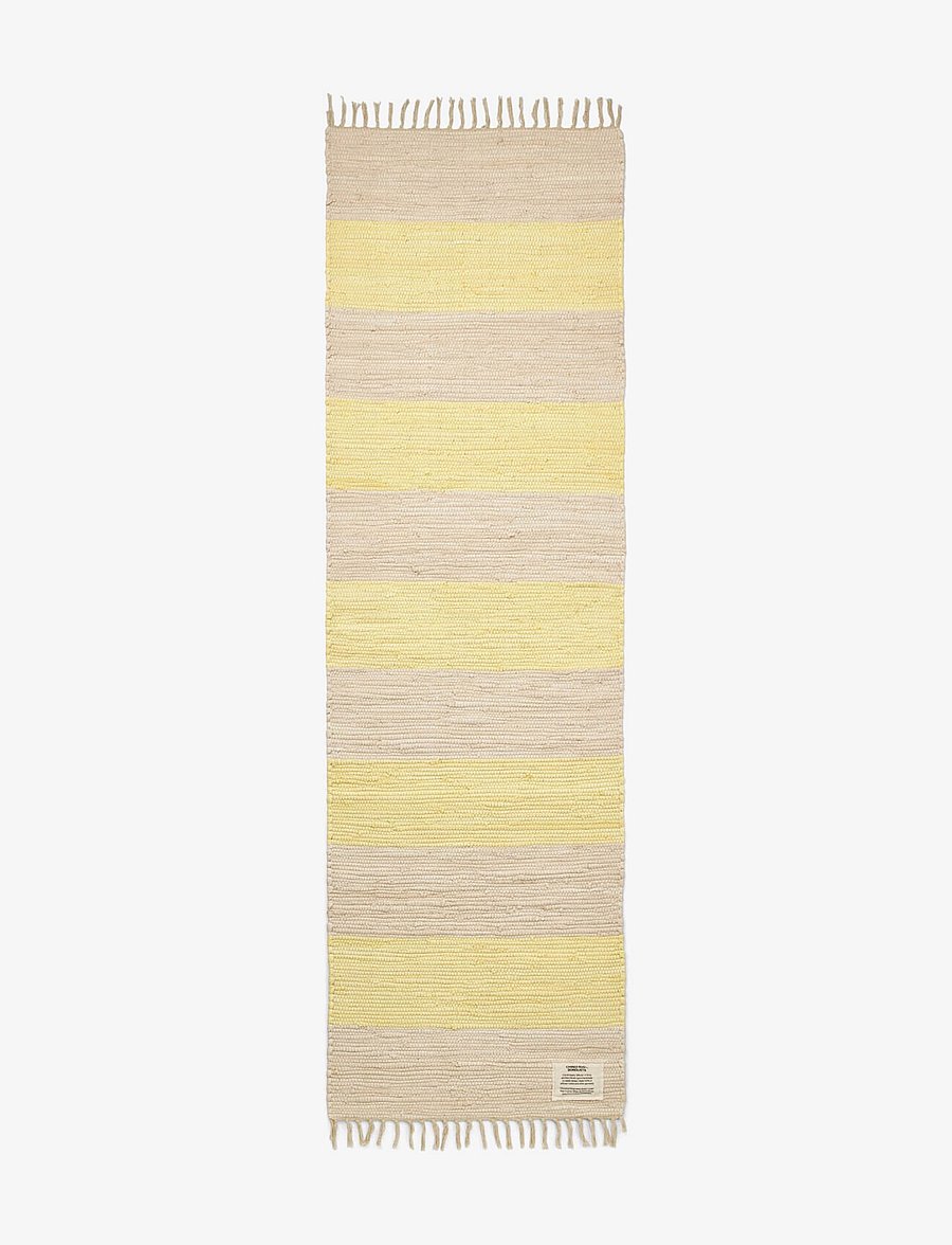Bongusta - Chindi Rug 60 x 200 cm - rechteckig teppiche - neon yellow & creme - 1