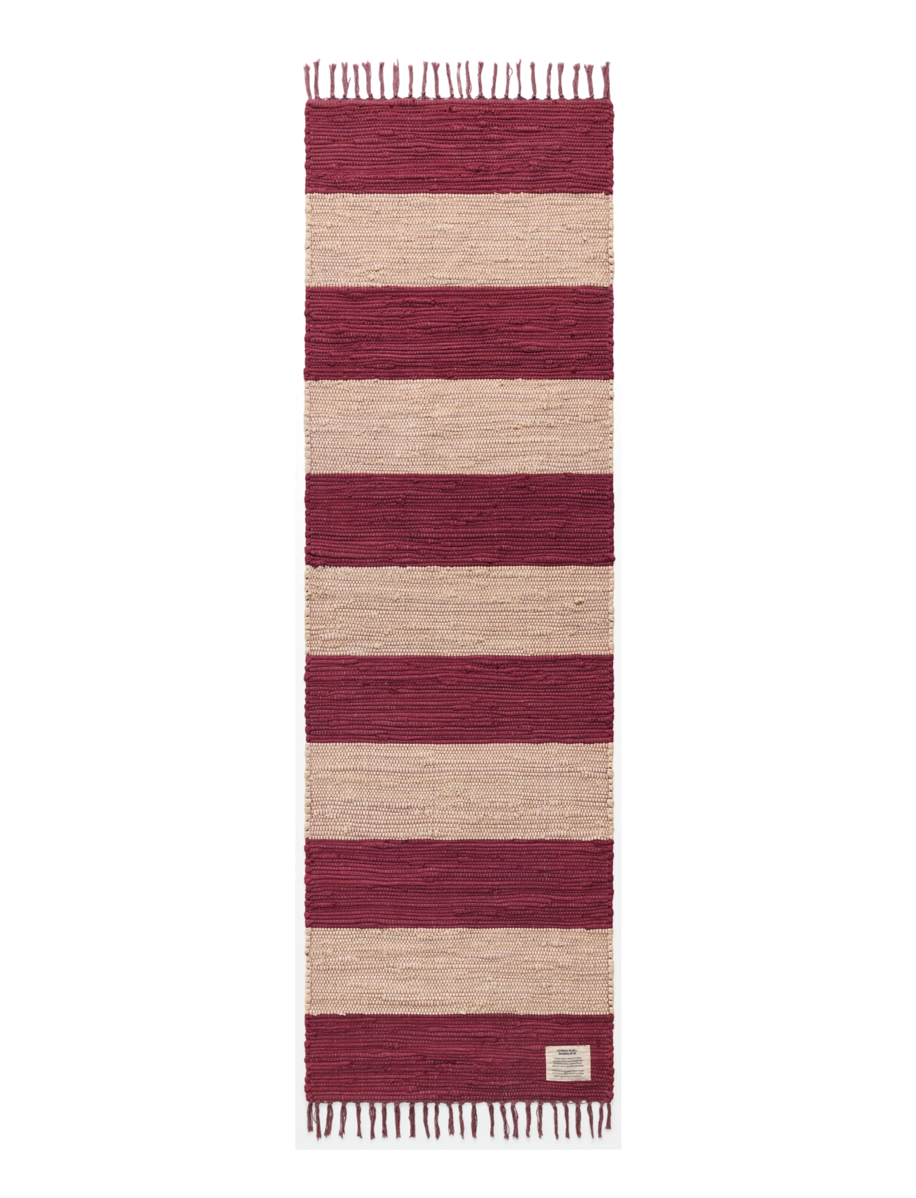 Bongusta Chindi Rug 60 x 200 cm - Bongusta - WINE & CREAM / burgundy