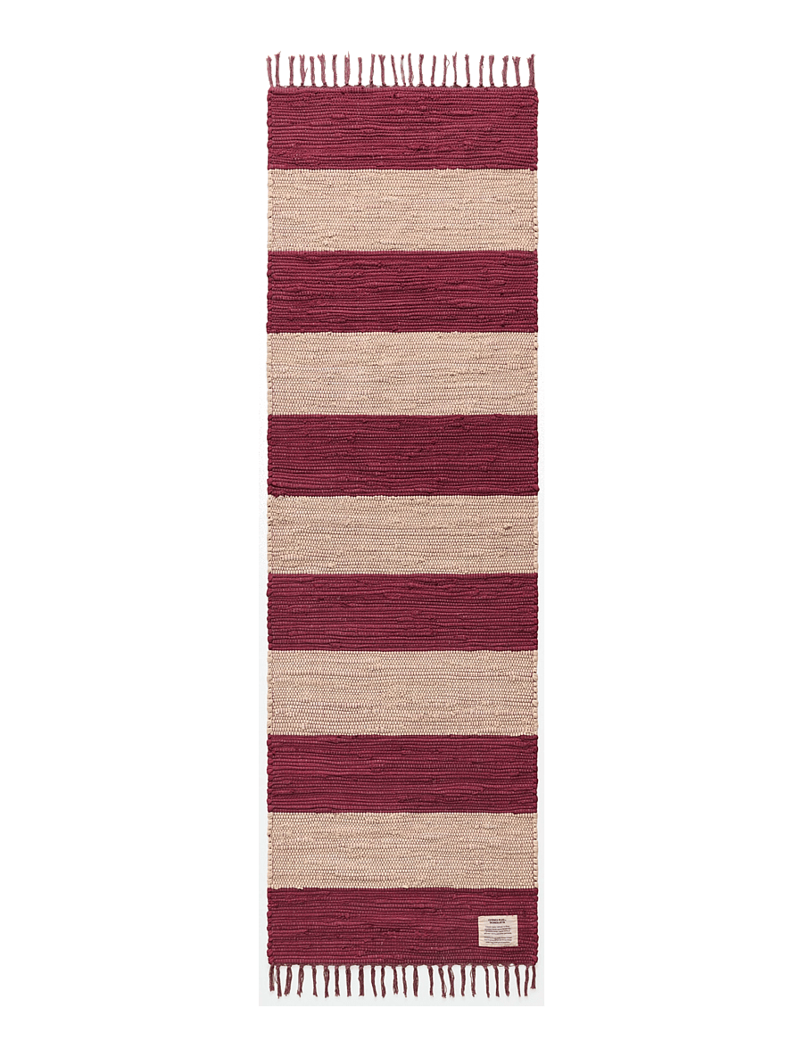 Bongusta - Chindi Rug 60 x 200 cm - baumwollteppiche & flickenteppich - wine & cream - 0