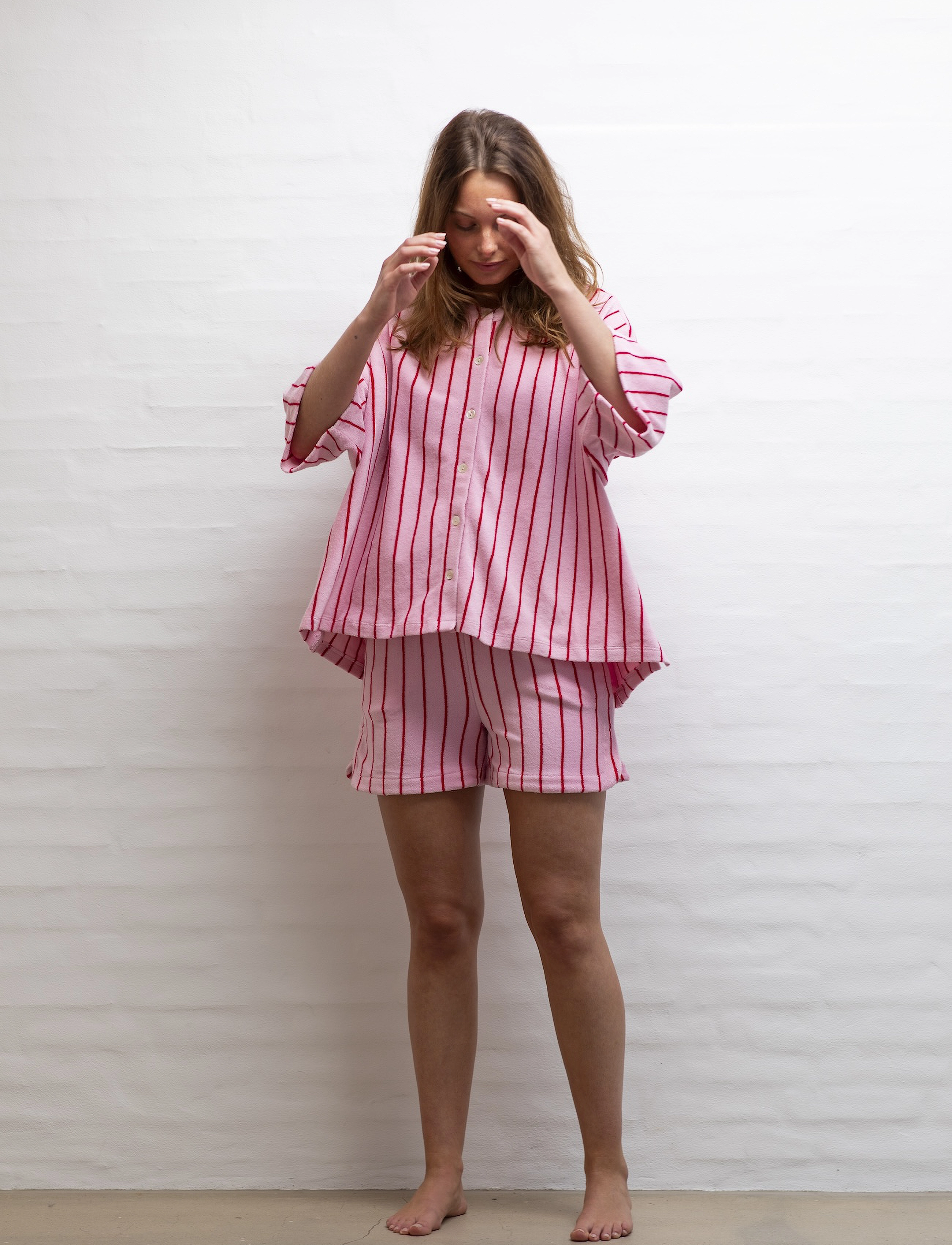 Bongusta - Naram Gym Shorts - freizeitshorts - baby pink & ski patrol - 2