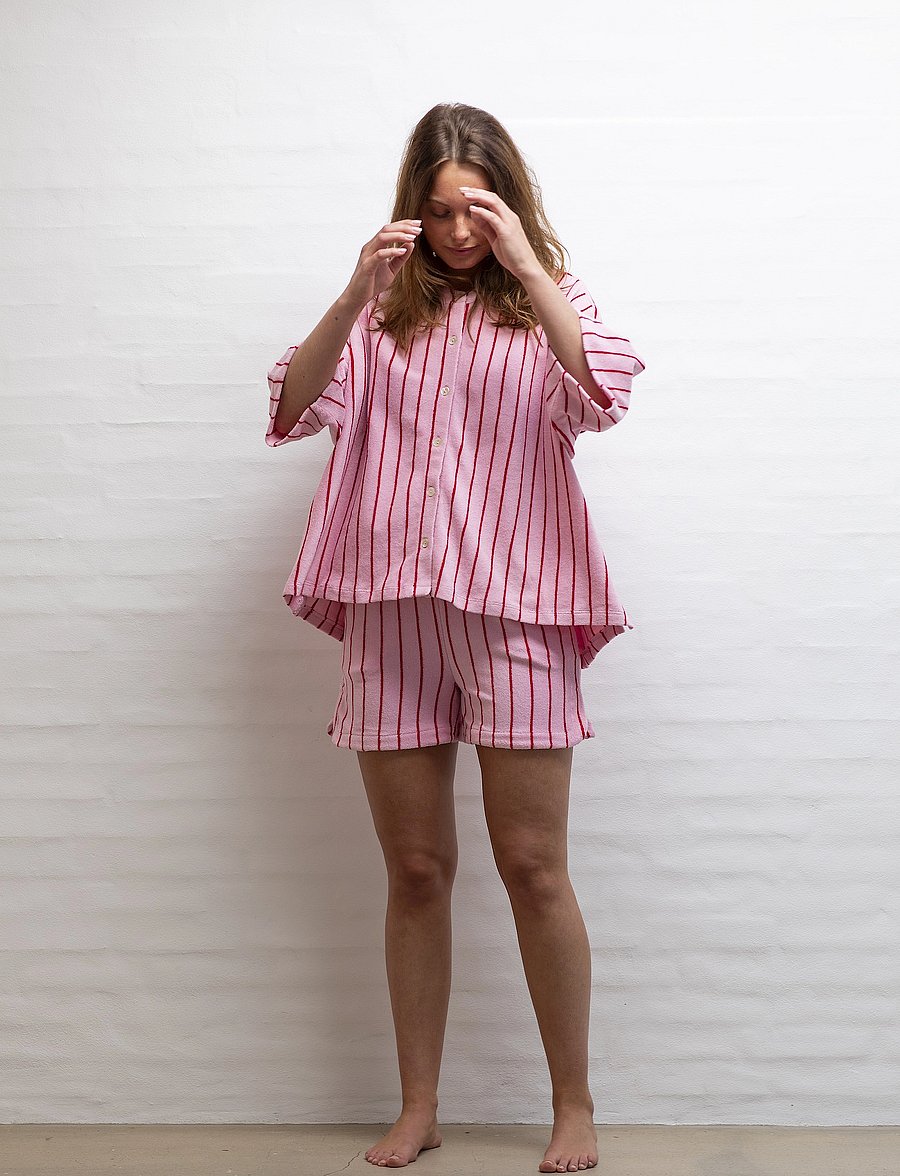 Bongusta - Naram Gym Shorts - freizeitshorts - baby pink & ski patrol - 2