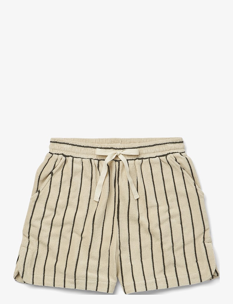 Bongusta - Naram Gym Shorts - lühikesed vabaajapüksid - creme & ink - 1