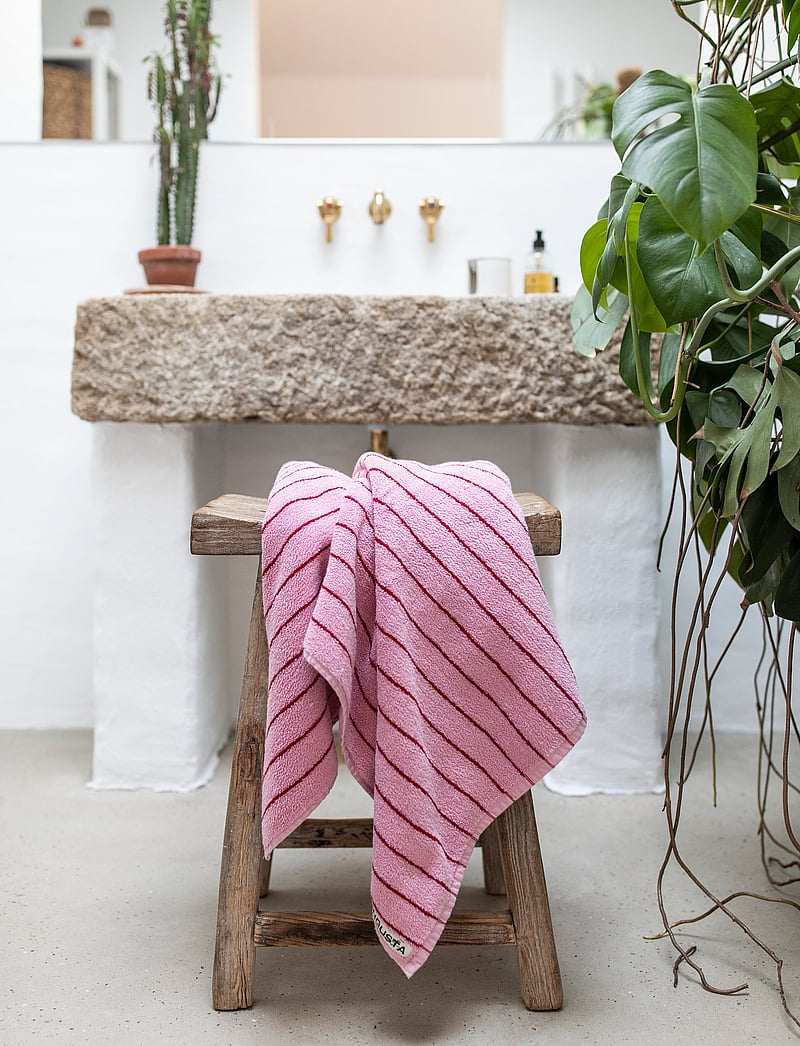 Bongusta - Naram Guest Towels - gästehandtücher - baby pink & ski patrol - 0