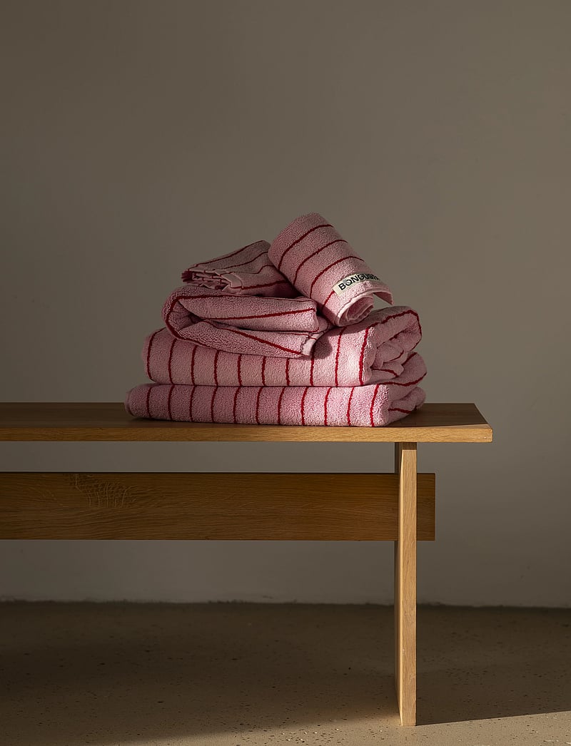 Bongusta - Naram Guest Towels - gästehandtücher - baby pink & ski patrol - 4