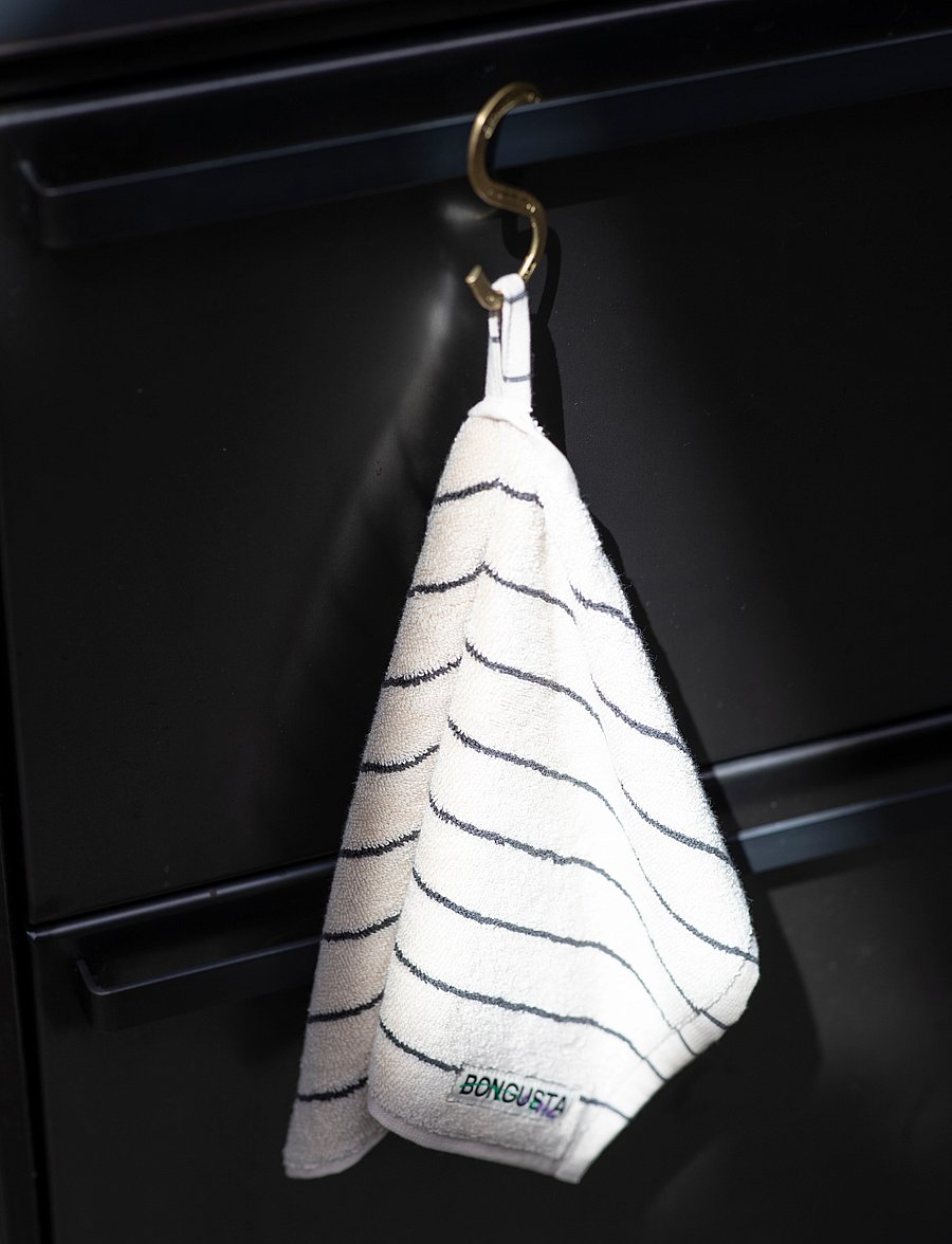 Bongusta - Naram Guest Towels - külaliste käterätikud - creme & ink - 4