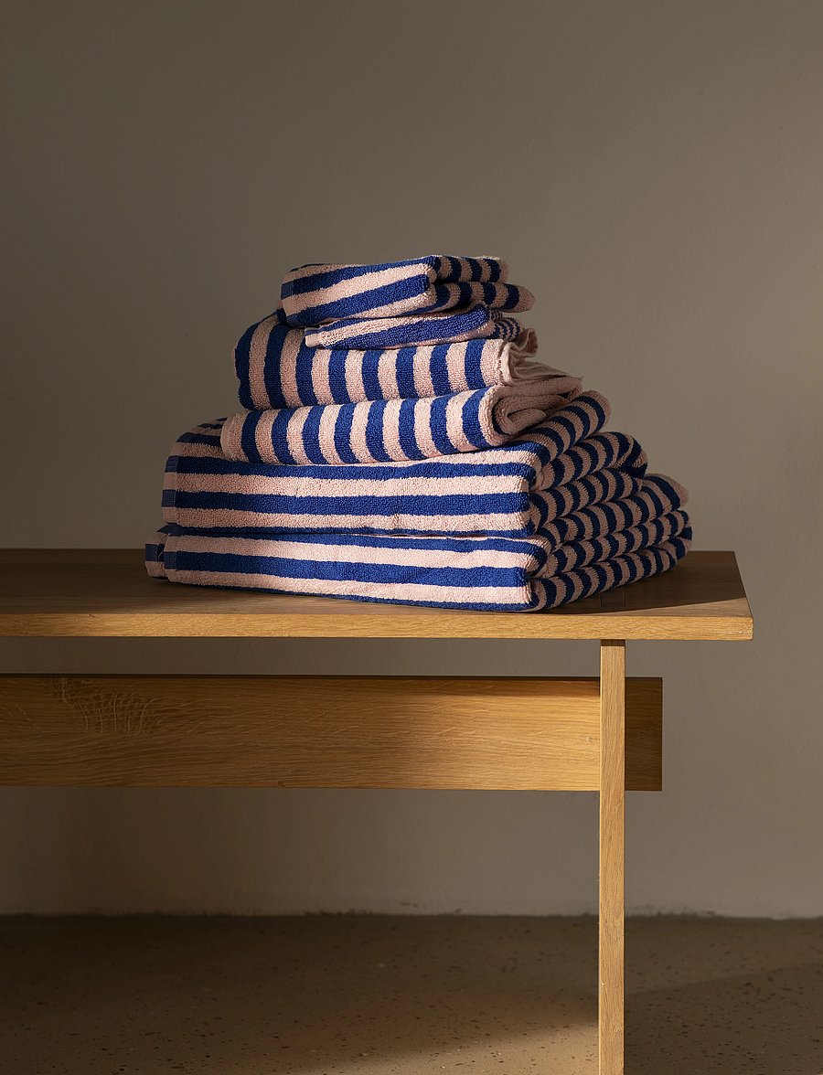 Bongusta - Naram Guest Towels - gästehandtücher - dazzling blue & rose - 4