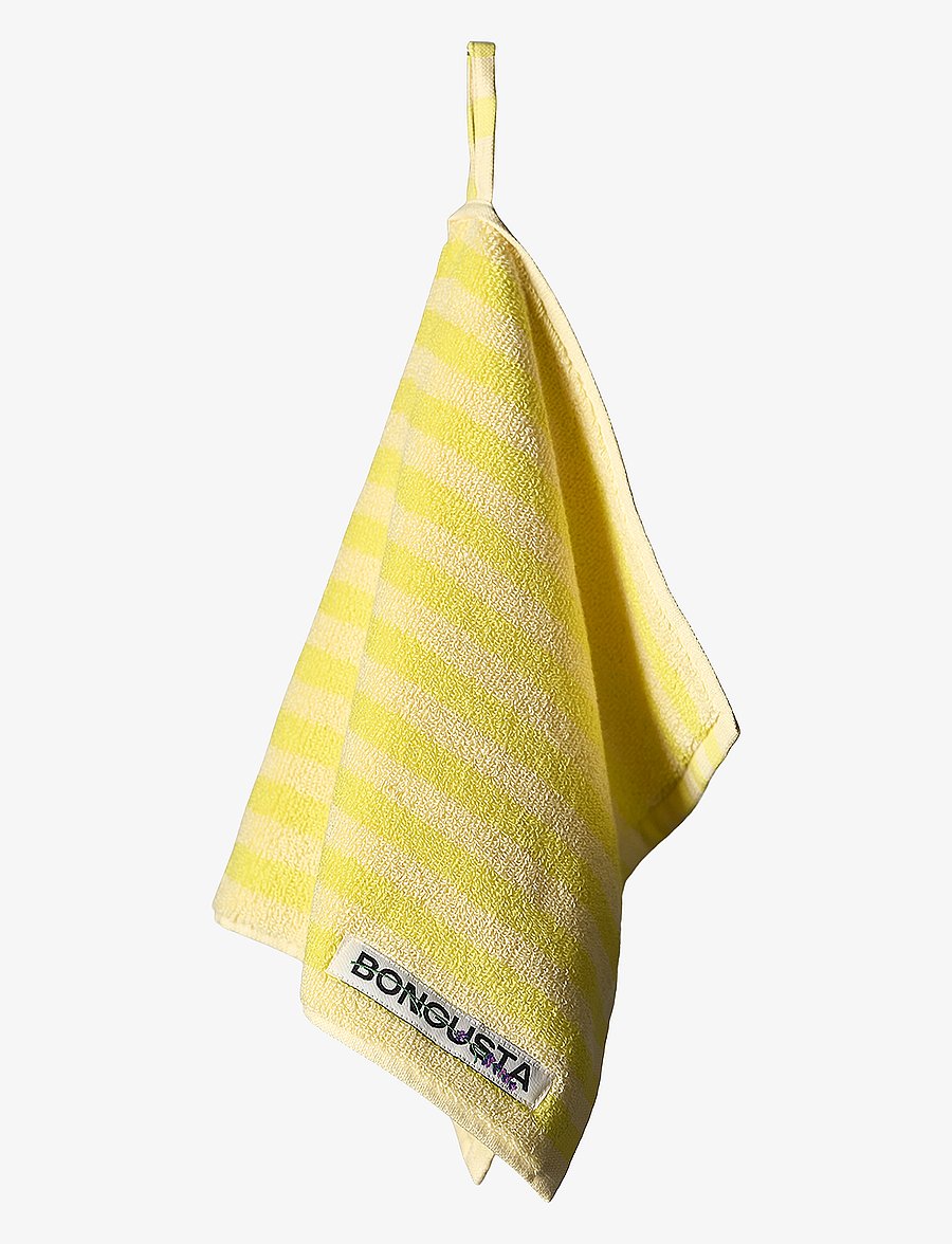 Bongusta - Naram Guest Towels - gästehandtücher - pristine & neon yellow - 1