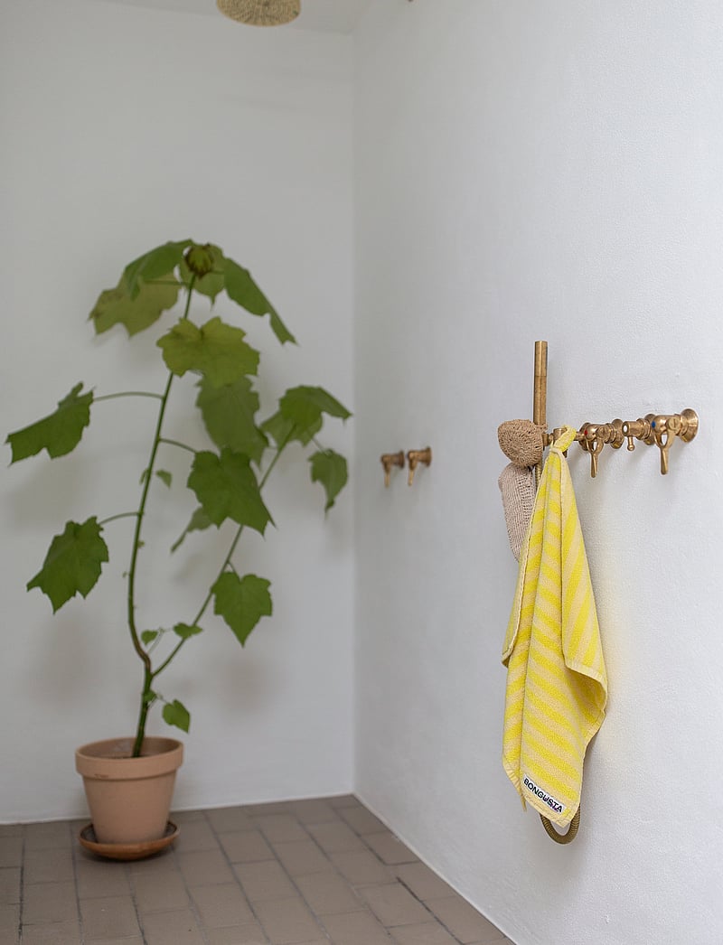 Bongusta - Naram Guest Towel - külaliste käterätikud - pristine & neon yellow - 1