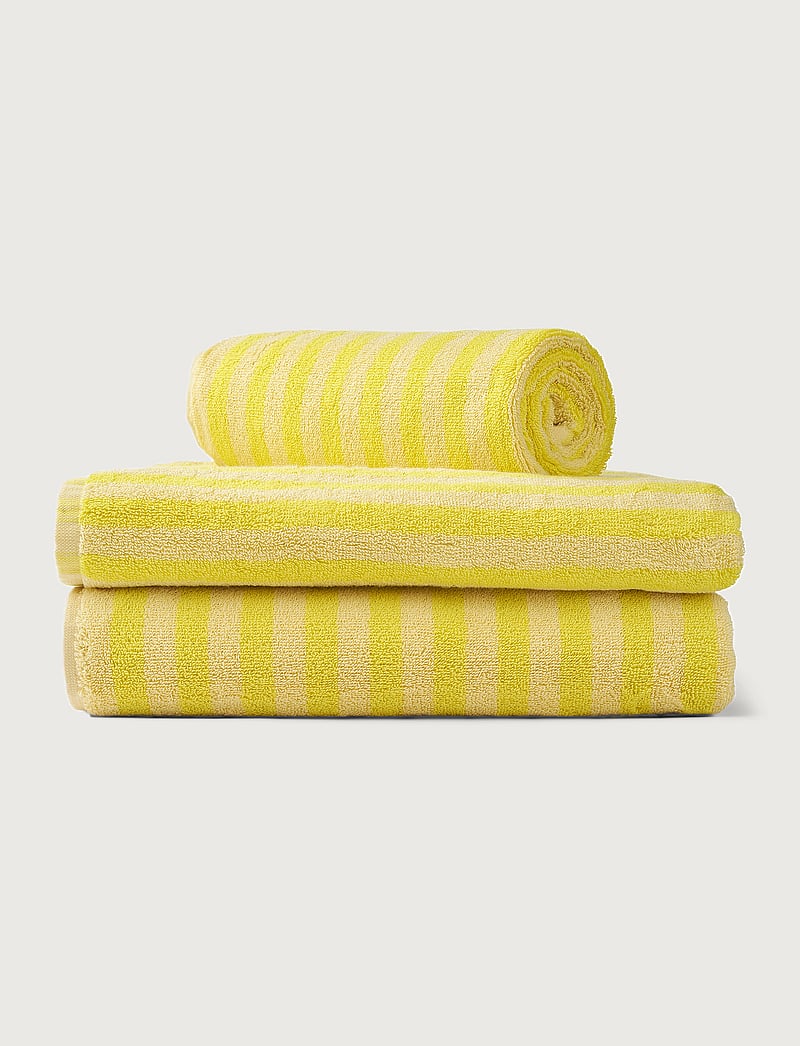 Bongusta - Naram Guest Towel - külaliste käterätikud - pristine & neon yellow - 4