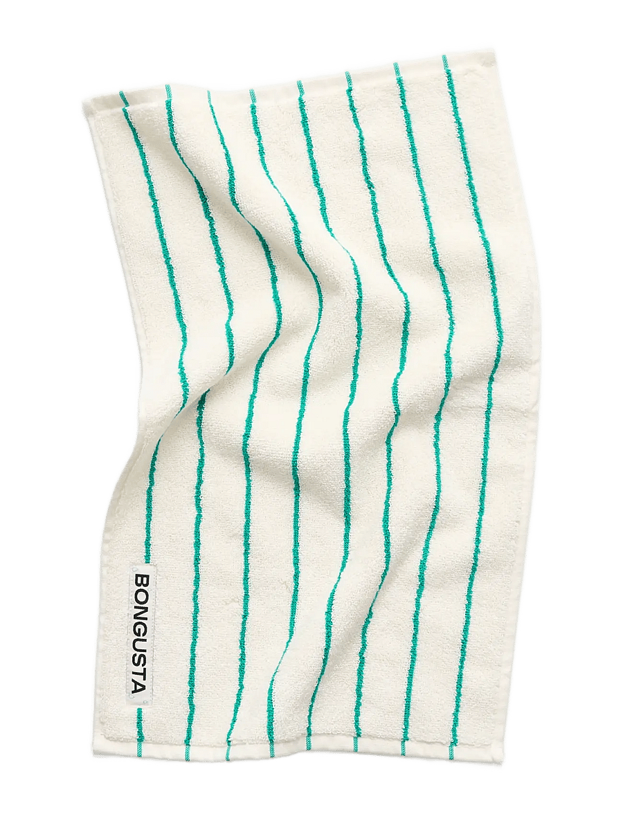 Bongusta - Naram Guest Towels - nach preis einkaufen - pure white & grass - 1