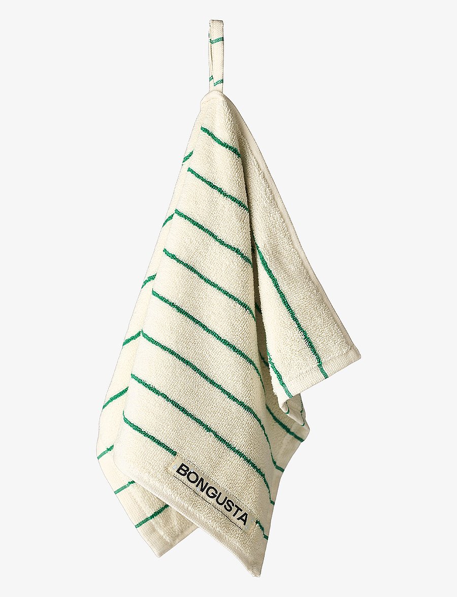 Bongusta - Naram Guest Towels - gästehandtücher - pure white & grass - 1