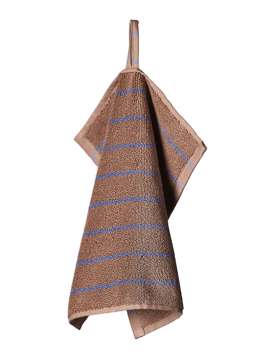 Bongusta - Naram Wash Cloth - gesichtshandtücher - camel & ultramarine - 1