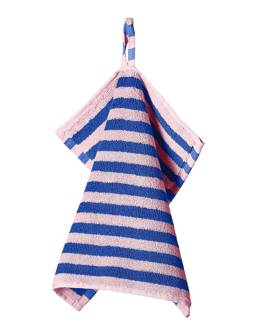 Bongusta - Naram Wash Cloth - gesichtshandtücher - dazzling blue & rose - 1