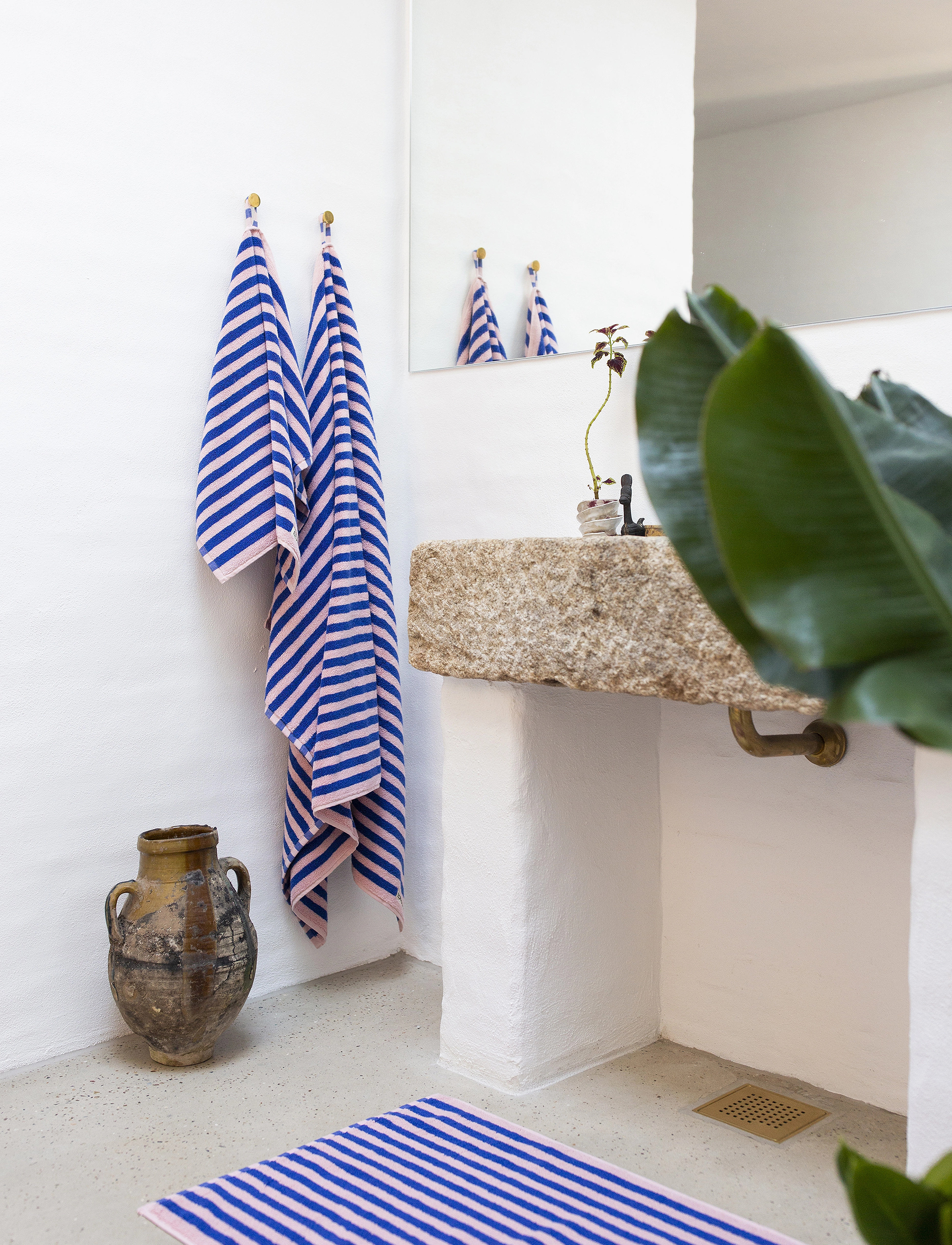 Bongusta - Naram Wash Cloth - face towels - dazzling blue & rose - 2
