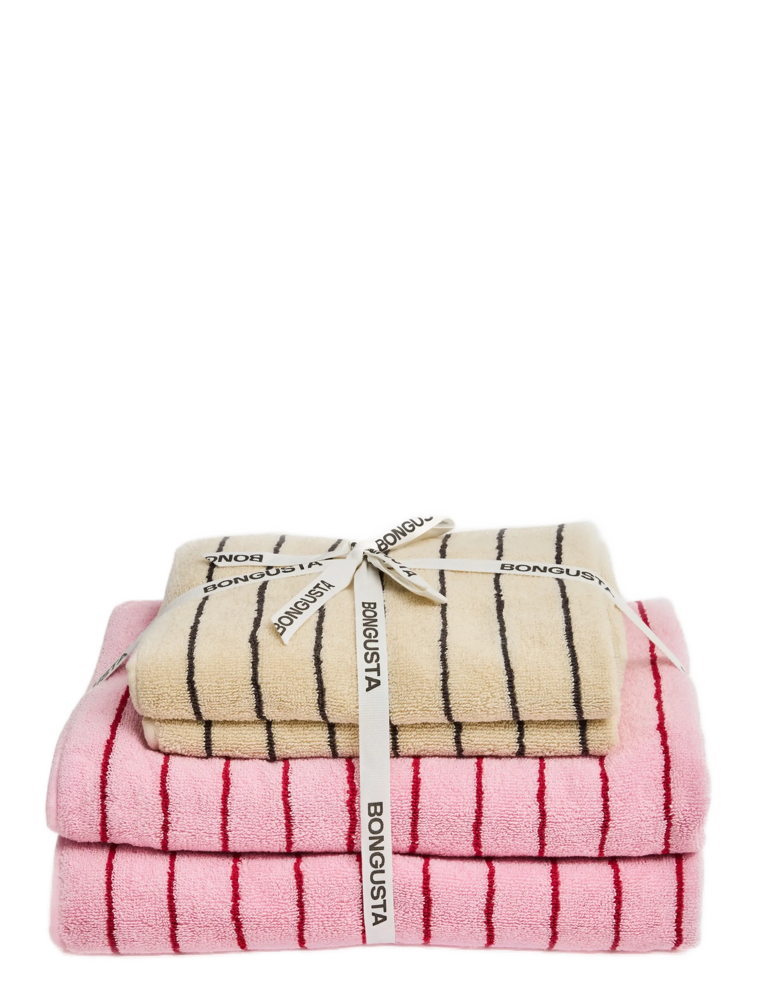Bongusta Naram Towel Set - Tekstiler - BABY PINK & SKI PATROL/CREME & INK / multi