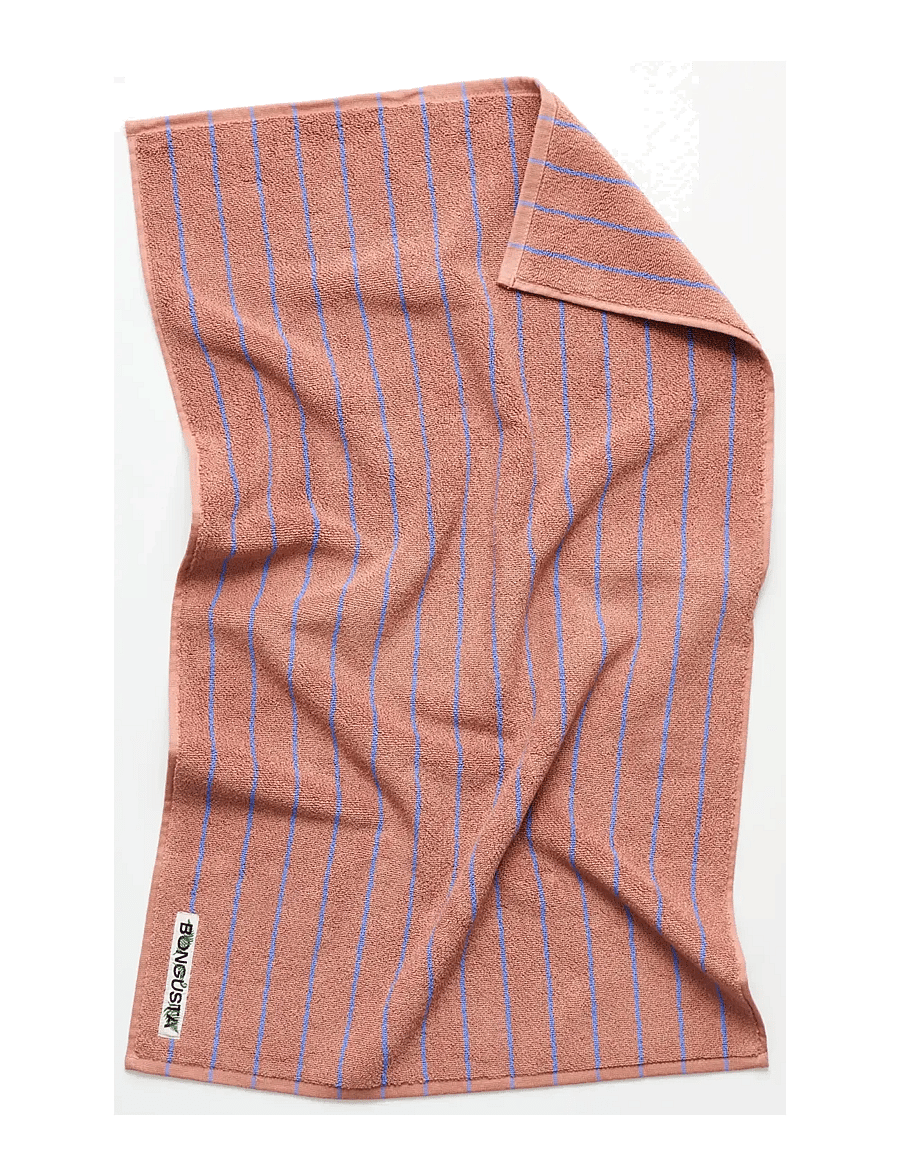 Bongusta - Naram Towel Set - badetücher - camel & ultramarine/coffee/creme & ink - 2