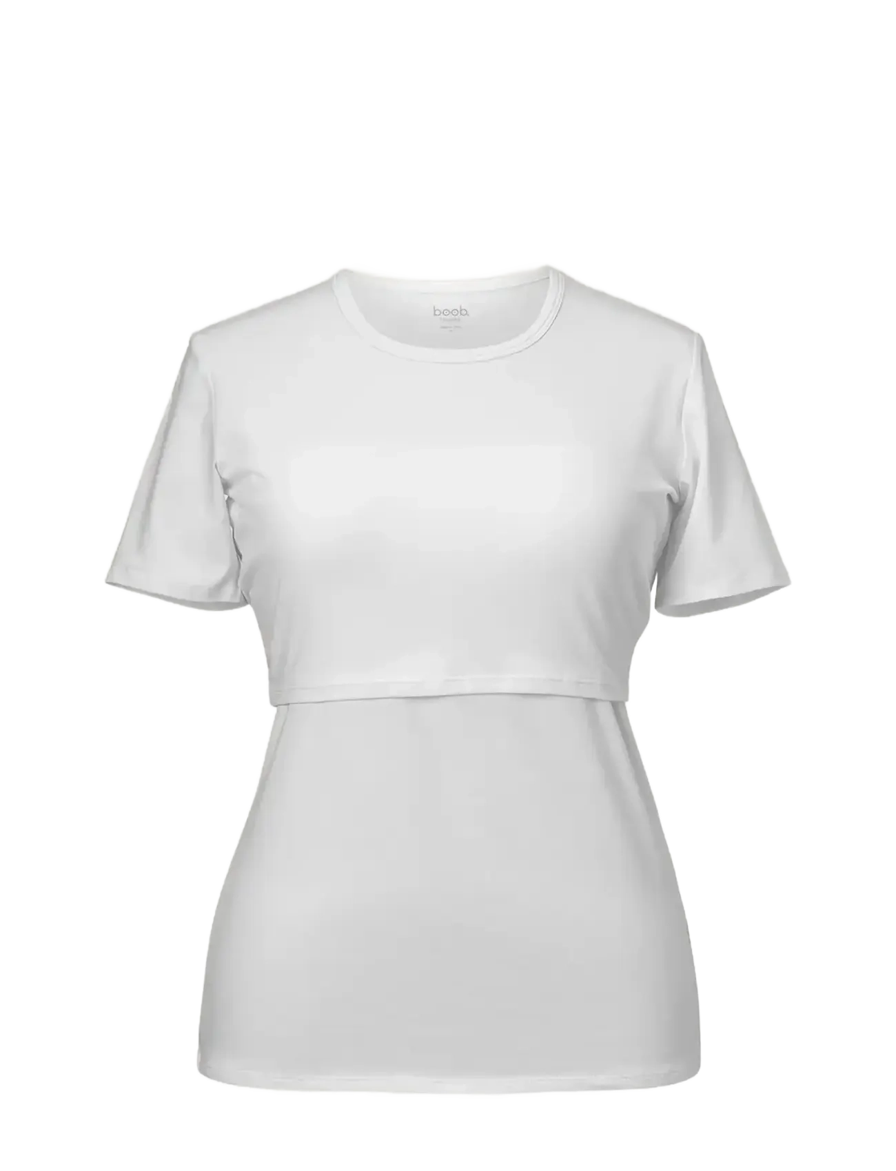 Boob Nursing Top Short Sleeve - Dla Mamy - WHITE / white