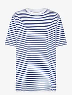 The-shirt os w slit - STRIPE WHITE/BLUE