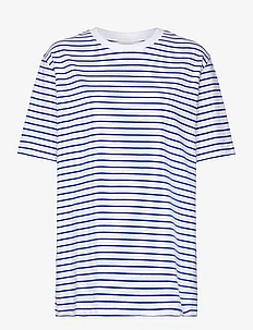 The-shirt os w slit - t-shirts - stripe white/blue, Boob