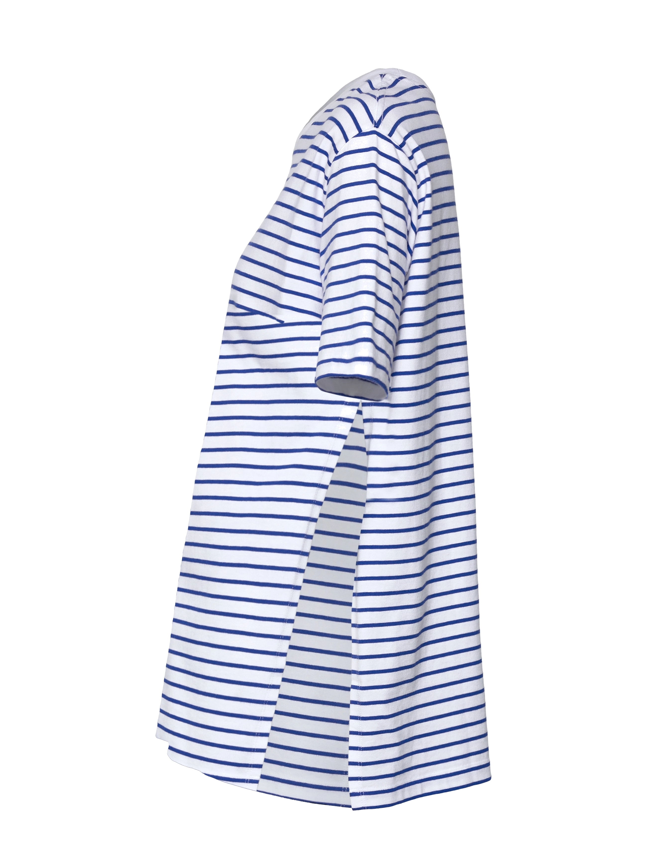 Boob - The Shirt Oversized With Slit - oberteile - stripe white/blue - 3