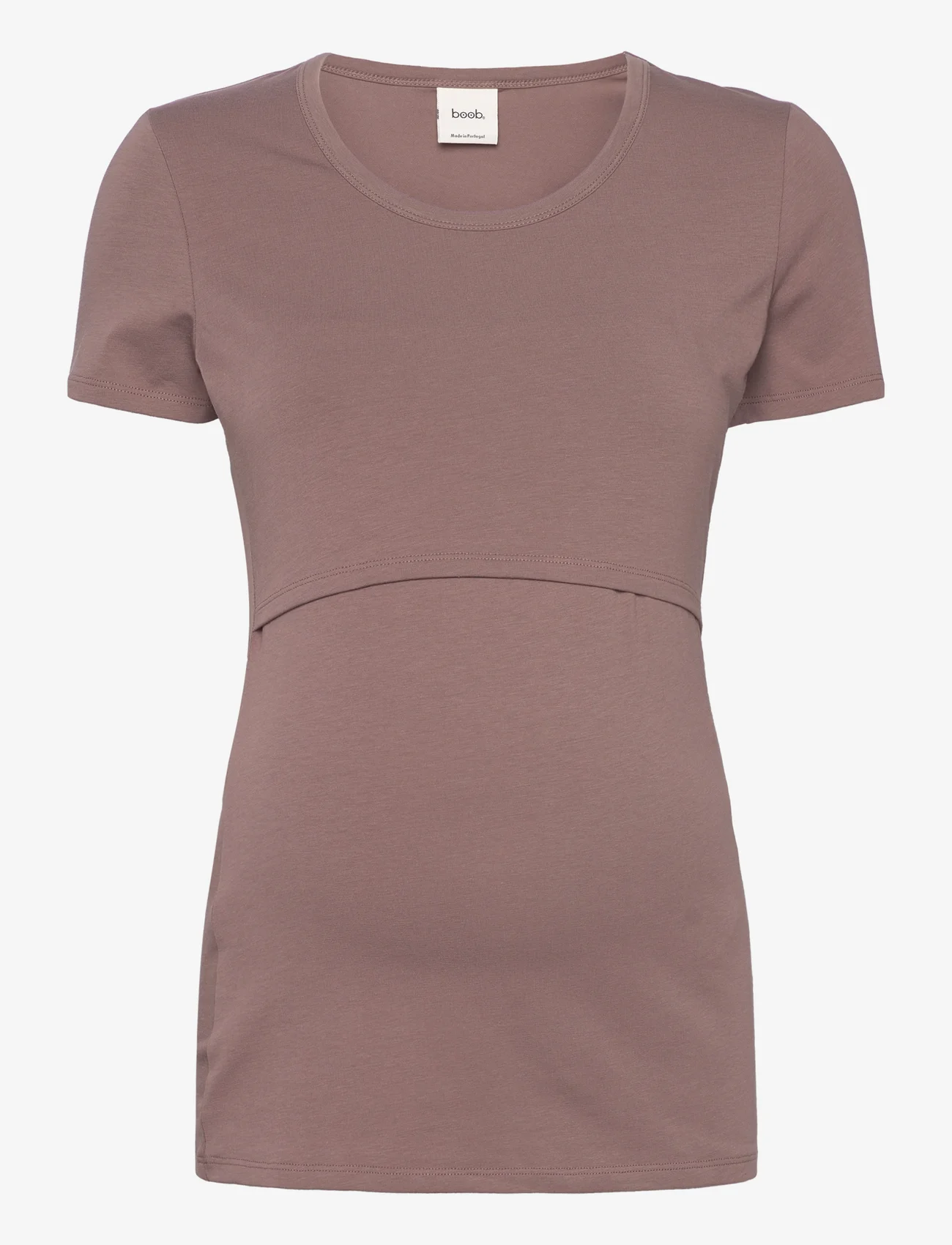 Boob - Classic s/s top - t-shirts & tops - dark taupe - 0