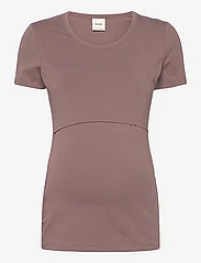 Boob - Classic s/s top - t-shirts - dark taupe - 0