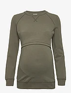 B Warmer sweatshirt - MOSS GREEN