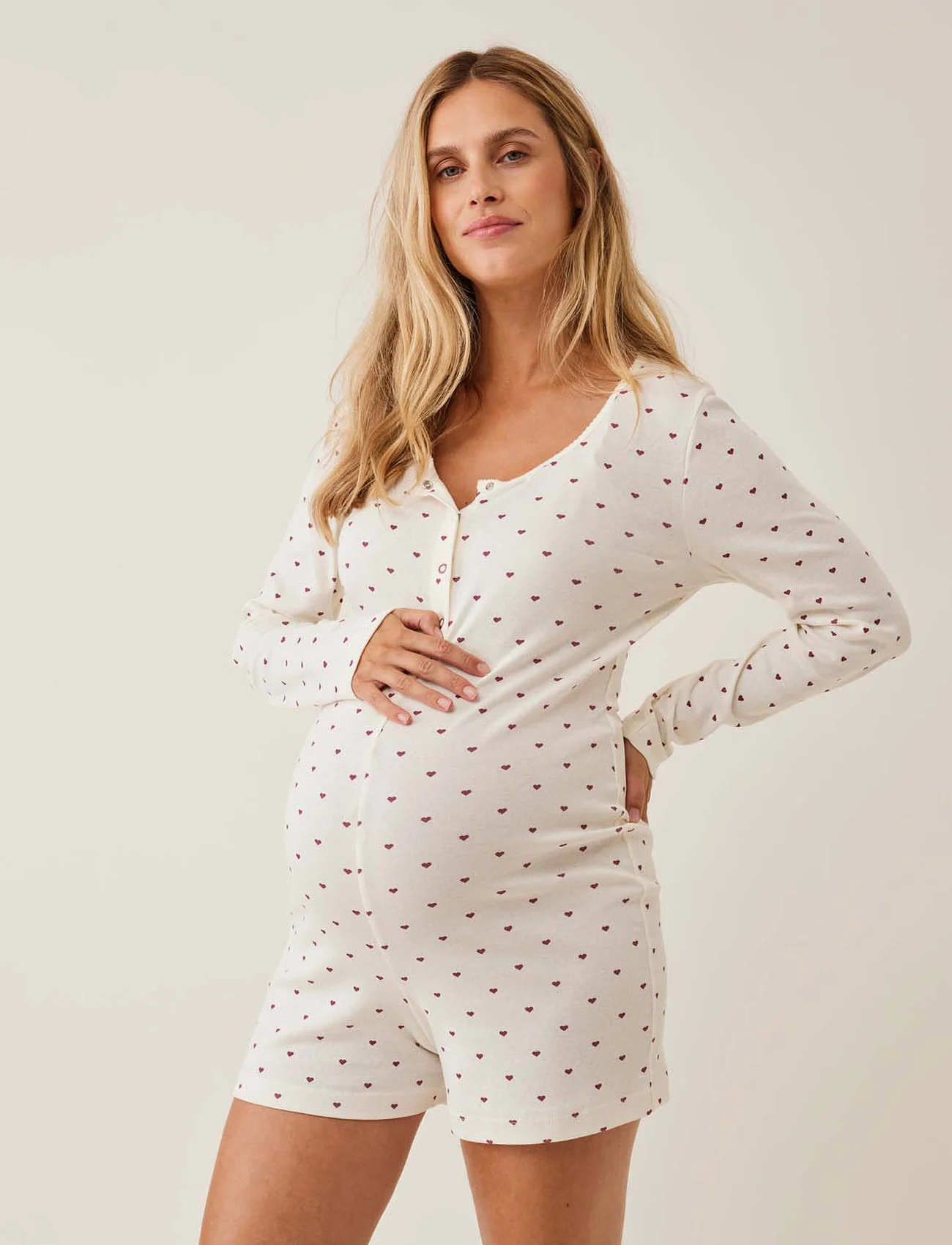 Boob - Maternity romper - pyjamas - red heart - 0