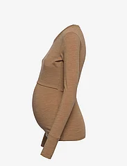Boob - Merino wool l/s top - pitkähihaiset t-paidat - brown melange - 2