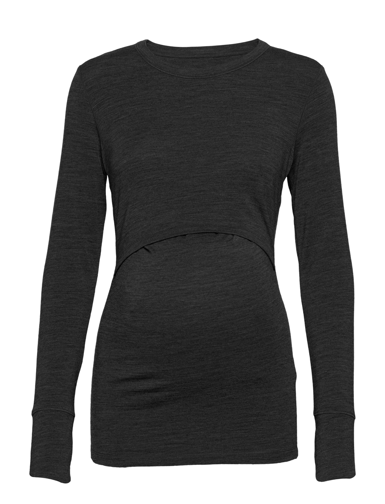 Boob Merino wool l/s top - Boob - DK GREYMELANGE / grey