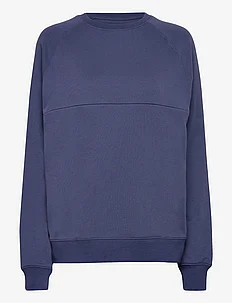 Nursing sweatshirt - collegepaidat - indigo blue, Boob