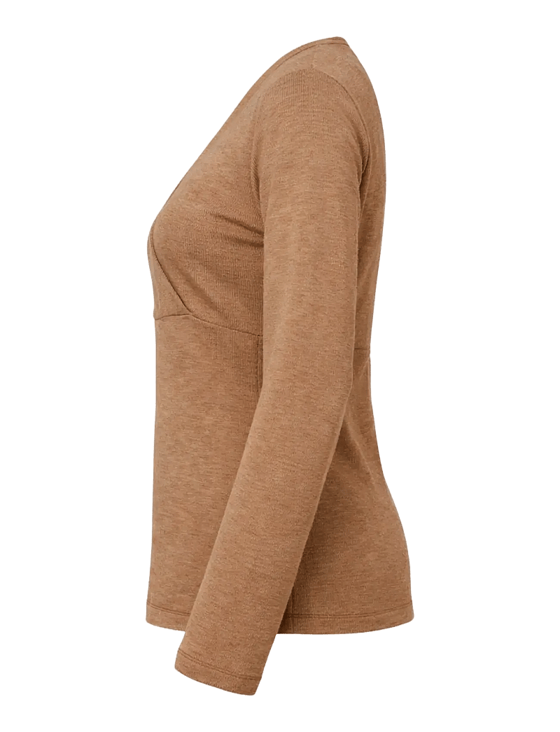 Boob - Merino Wool Ribbed Top - schwangerschaftsprodukte - brown melange - 2