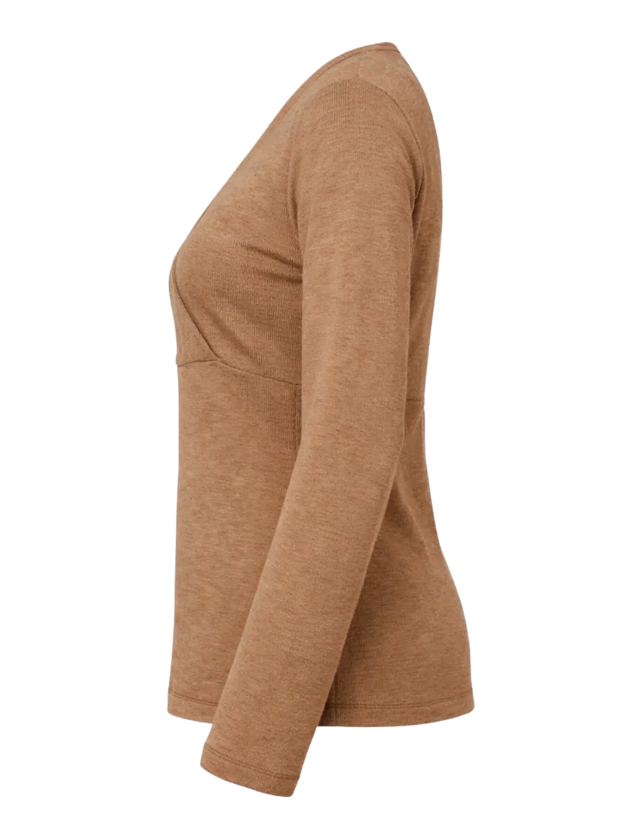 Boob - Merino Wool Ribbed Top - raskausajan tarvikkeet - brown melange - 2