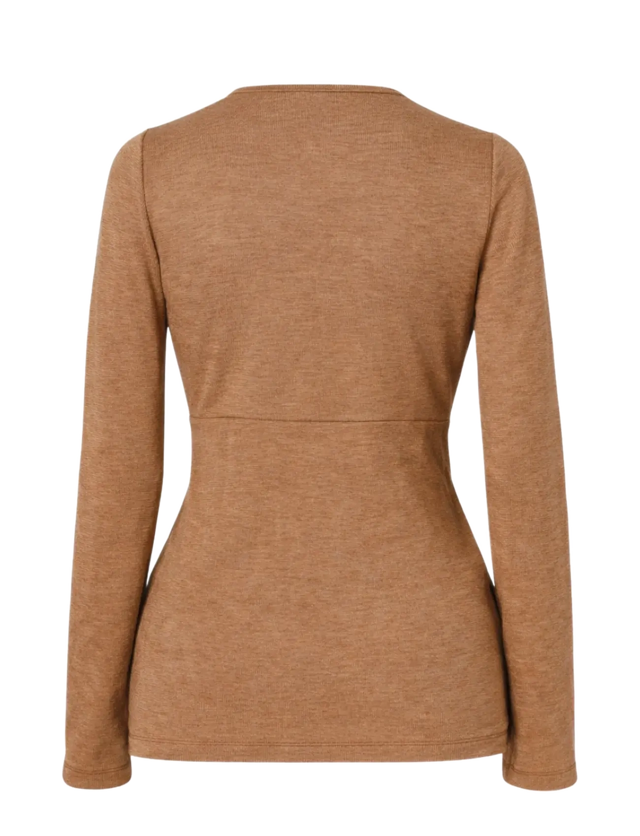 Boob - Merino Wool Ribbed Top - raskausajan tarvikkeet - brown melange - 3