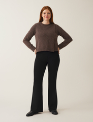 Boob - Wool crewneck sweater - pullover - brown grey melange - 1