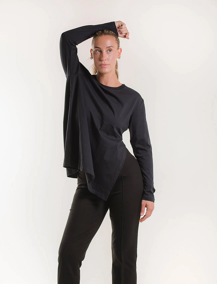 Boob - Maternity T-Shirt Long Sleeve - toppar - black - 0
