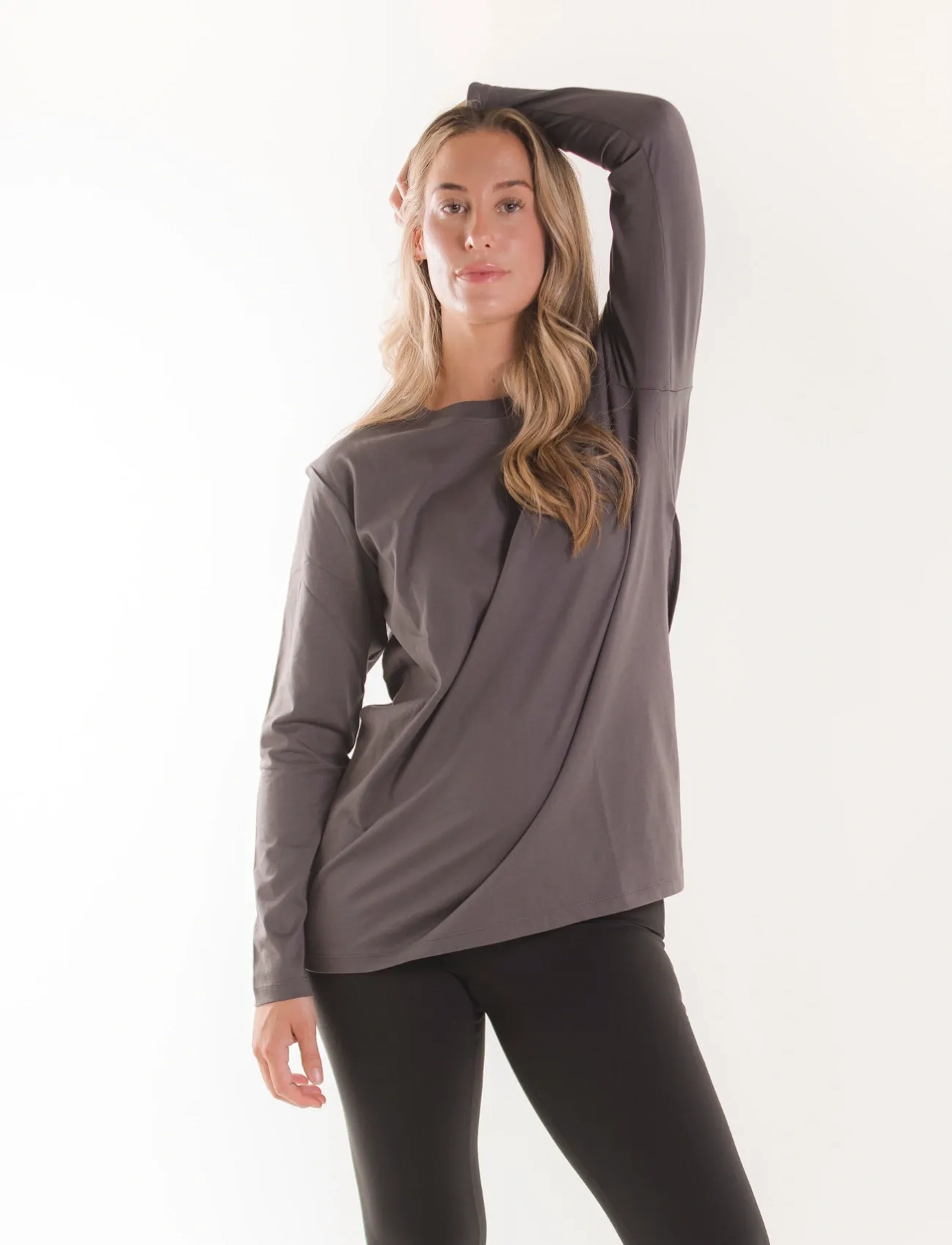 Boob - Maternity T-Shirt Long Sleeve - oberteile - washed grey - 3