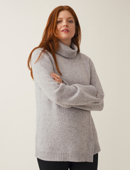 Boob - Wool turtleneck tunic - megzti drabužiai - light grey melange - 1