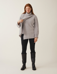 Boob - Wool turtleneck tunic - rollkragenpullover - light grey melange - 5