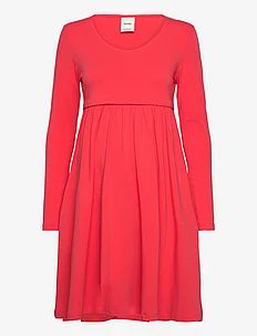 Effortless n. dress - sukienki letnie - hibiscus red, Boob