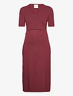 A dress mid-sleeve - PORT RED