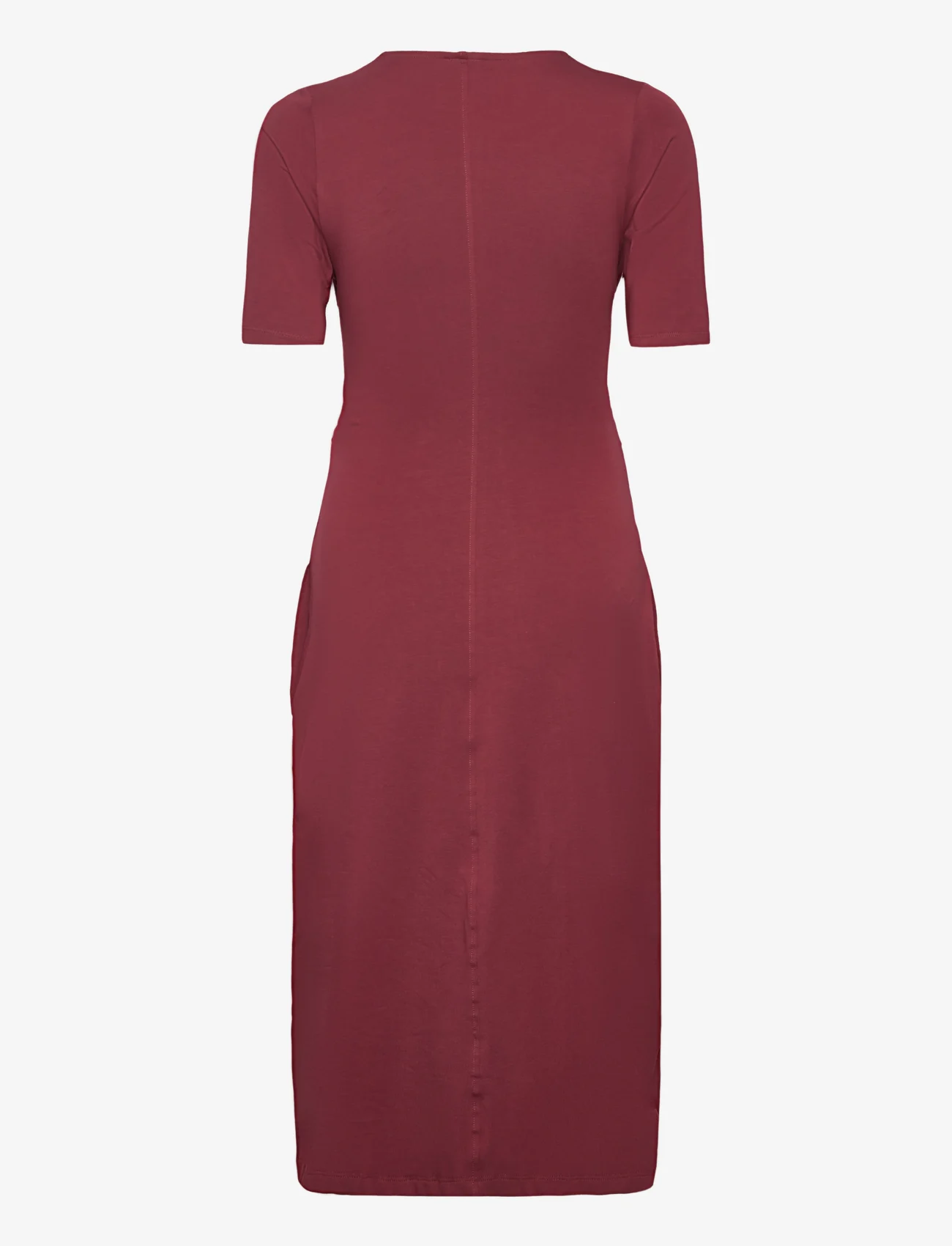 Boob - A dress mid-sleeve - midi dresses - port red - 1