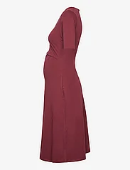 Boob - A dress mid-sleeve - midiklänningar - port red - 2